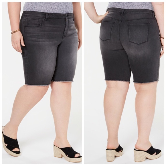 Style & Co. Pants - Style & Co Faded Black Cut Off Jean Shorts Sz 18W